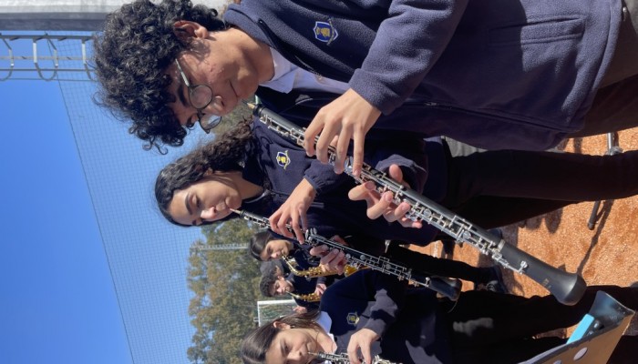 Arts Week meets Sports Day: School Band Brings the Beat to the Athletic Field!